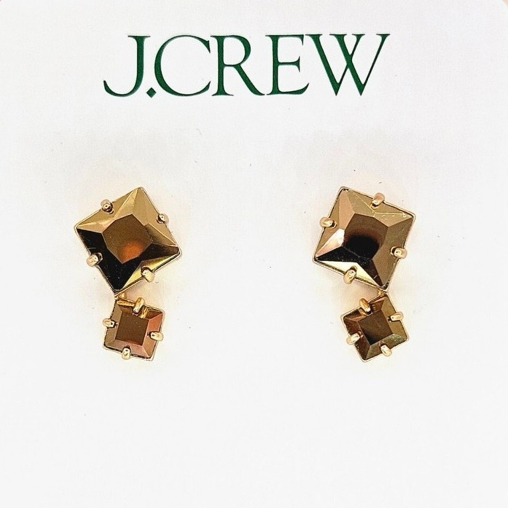 Gold J.Crew J. Crew Geometric Sparkle Earrings